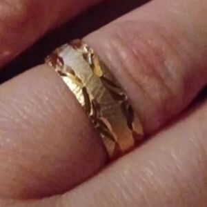 New yellow tone wedding band